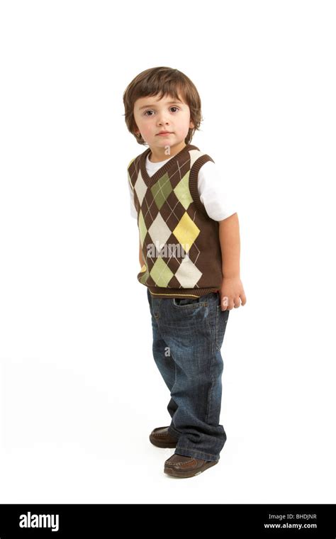 Full Length Portrait Of Young Boy Stock Photo Alamy