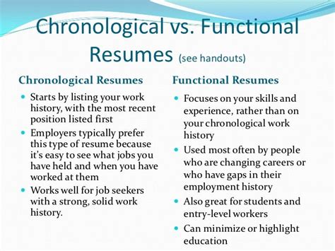 Functional And Chronological Resume Difference Webpresentationweb