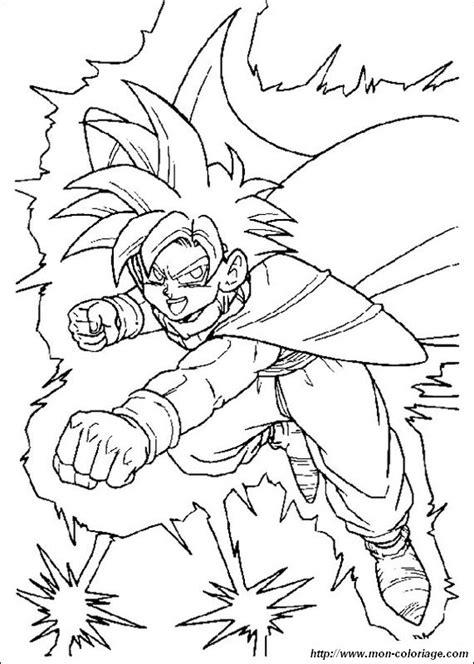 Coloriage De Manga Dragon Ball Z Dessin Sangohan En Superguerrier Colorier