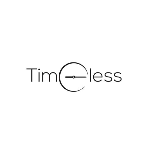 Simple Timeless Logo With Clock Illustration 10383852 Vector Art At