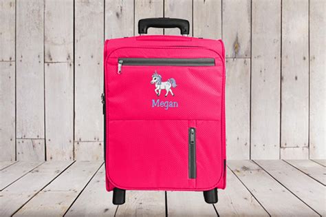 Kids 2 Wheel Rolling Carry On Luggage Personalized With Girl Etsy