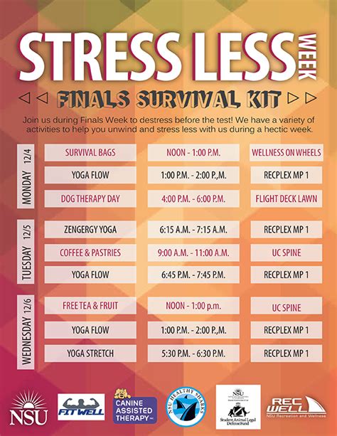 Stress Less Week Dec 4 6 Nsu Sharkfins