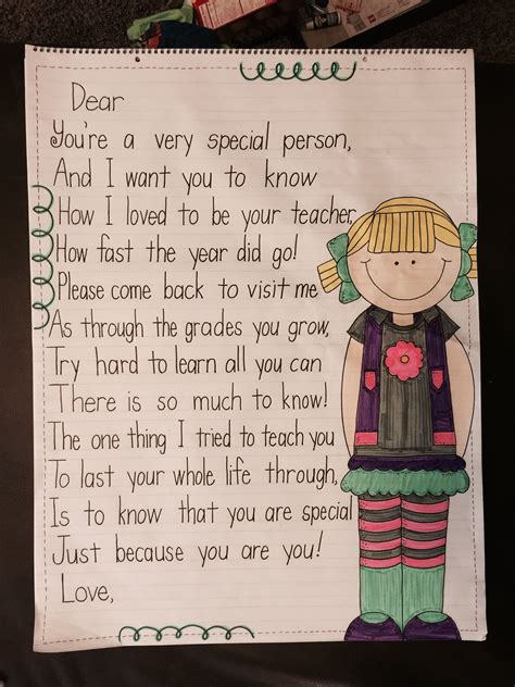 Letter From Your Teacher Anchor Chart The Pa All You Can Try Harder