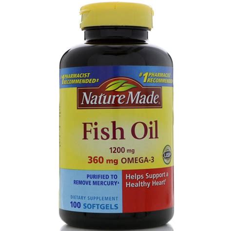 Buy Fish Oil 1200 Mg 100 Softgels Nature Made Online Uk Delivery