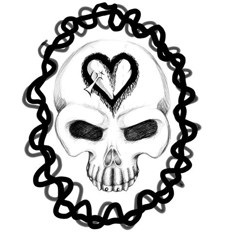 Skull Heart By Gabrielagogonea On Deviantart