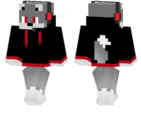 Gamer Wolf Red And Black Minecraft Pe Skins