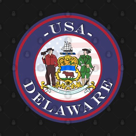 Usa Delaware Coat Of Arms T Shirt Passport Stamps Delaware T Shirt
