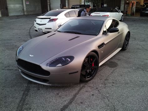 Aston Martin Vantage Wrapped In Matte Metallic Aluminum