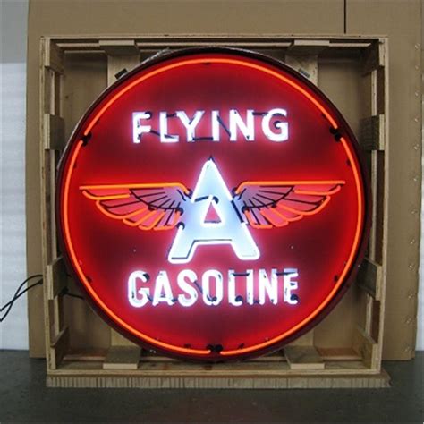 Neonetics Flying A Gasoline 3 Foot Neon Lighted Sign