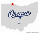 Map of Oregon, OH, Ohio