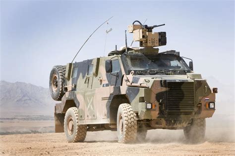 An Australian Bushmaster Armored Vehicle With A Remote Controlled Eos