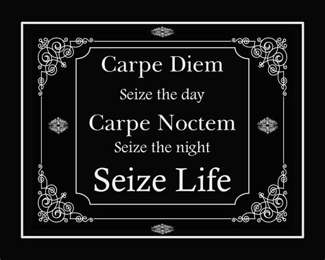 Carpe Diem Seize The Day Seize Life 8 X 10 Digital Download Etsy