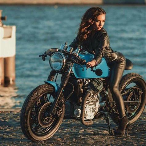 pin by john escalera on customize it cafe racer girl motorcycle girl biker girl