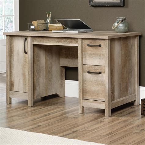 Technically, they're more at your front. Sauder Cannery Bridge 418326 Rustic Finish Computer Desk ...