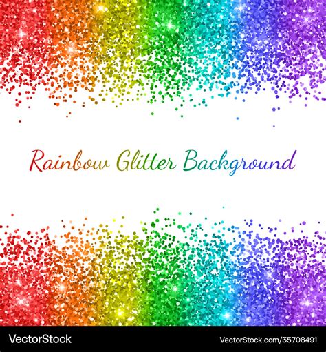 Rainbow Glitter On White Background Vertical Vector Image