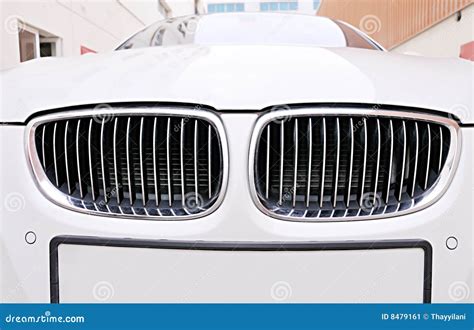 Front Grill Of Bmw White Car Stock Image Image Of Close Convertible
