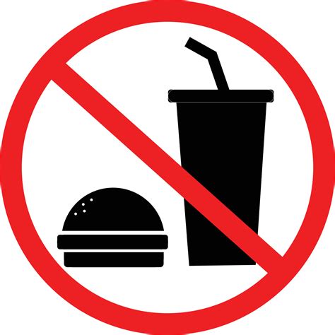 Do Not Eat And Drink Icon No Food And Drink Sign No Food Allowed