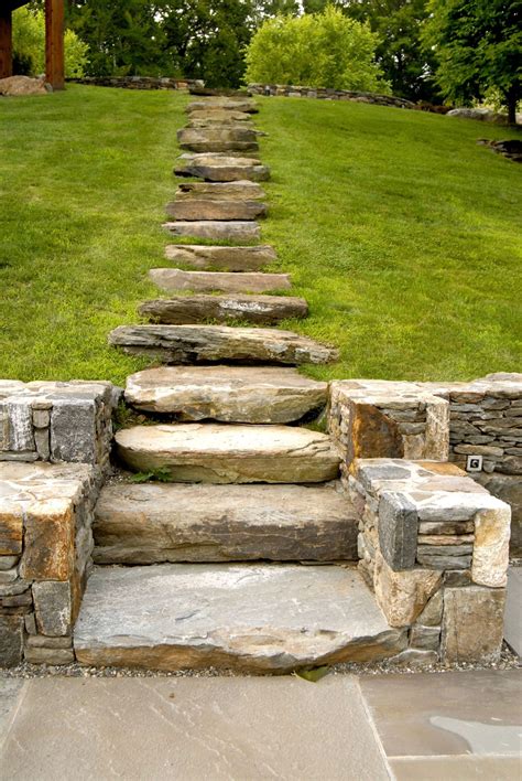 Stone Steps Up Hill Landscaping On A Hill Landscape Stairs Backyard Landscaping