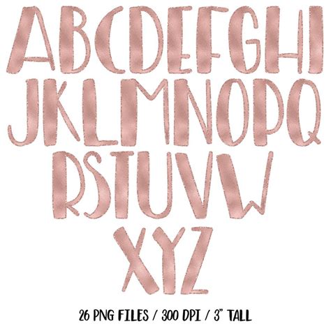 Rose Gold Foil And Glitter Alphabet ~ Objects On Creative Market