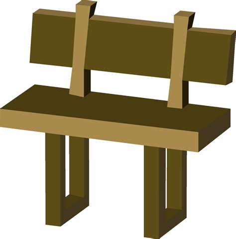 Dining room is facing east. Wooden bench - OSRS Wiki