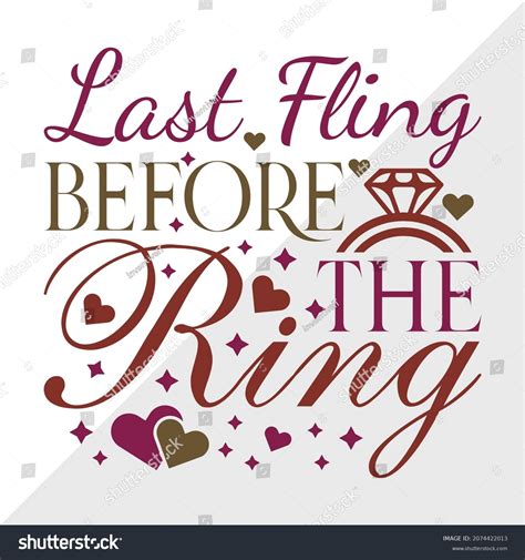 Last Fling Before Ring Printable Vector Stock Vector Royalty Free 2074422013 Shutterstock