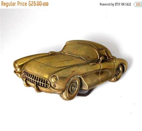 baron buckles bbb belt buckle solid brass car corvette 1979 collectible tforhim tfordad