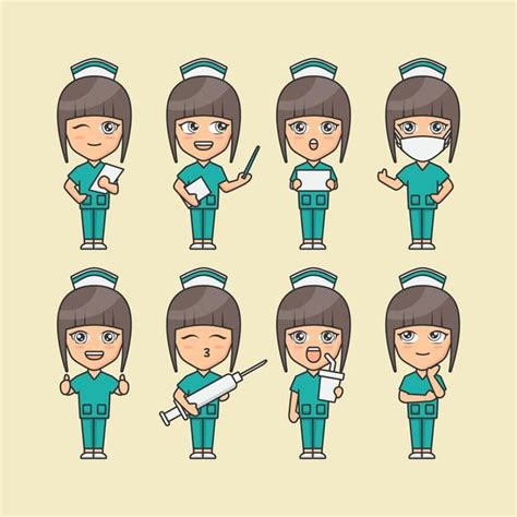 set of happy woman in nurse uniform with premium vector freepik vector woman medical