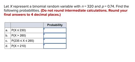 Solved Let X Represent A Binomial Random Variable With N