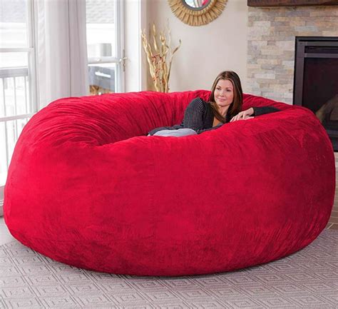 A Bean Bag Bed With Built In Blanket And Pillow