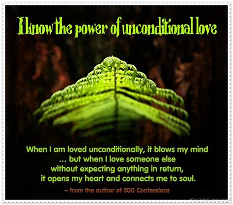 I Know The Power Of Unconditional Love