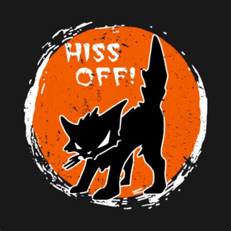 Cat Hiss Off Halloween Moon Funny Black Cat Hiss Off T Shirt Teepublic