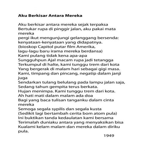 Puisi Tema Guru Karya Chairil Anwar Terbaru