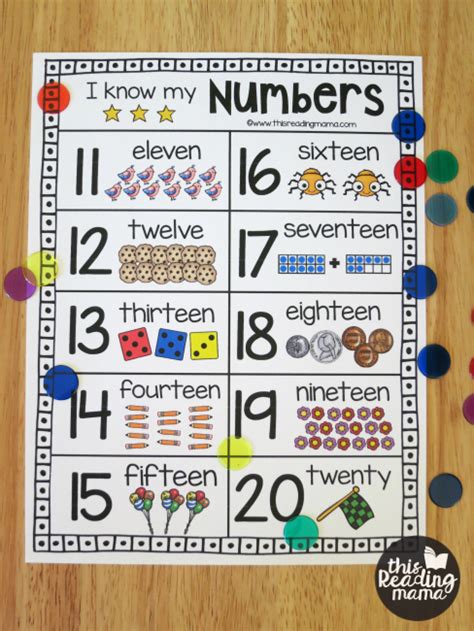 Printable 11 20 Number Chart This Reading Mama Preschool Charts