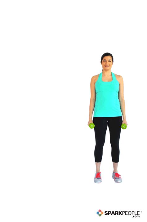 Lateral Lunges With Dumbbell Curls Exercise Demonstration Sparkpeople