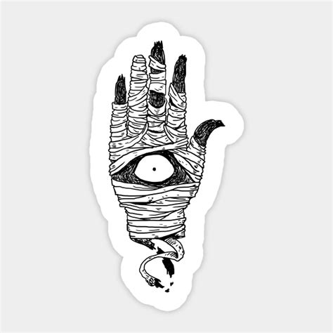 Cursed Hand Hand Sticker Teepublic Uk