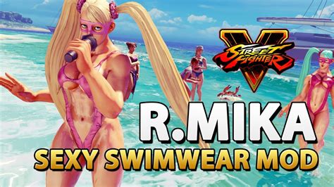 R Mika Sexy Swimsuit C4 Street Fighter V Mod Youtube