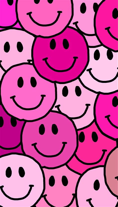 Pink Smiley Face In 2021 Cute Aesthetic Preppy Hd Phone Wallpaper Pxfuel