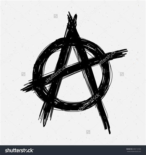Anarchy Symbol Drawing Stock Vector Illustration 200113100 Finger