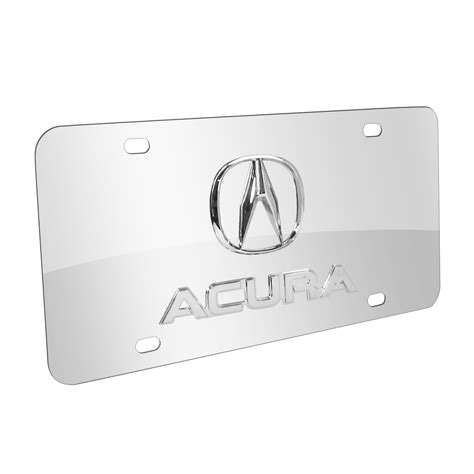 Acura Dual Logo Badge License Plate Chrome