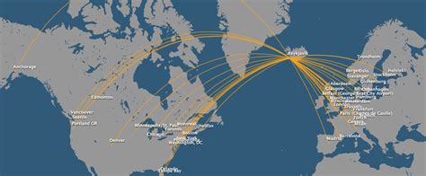 Icelandair Route Map Points With A Crew