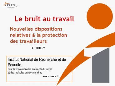 Ppt Le Bruit Au Travail Powerpoint Presentation Free To Download Id Cb M I Z