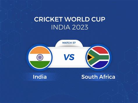 Premium Vector India Vs South Africa 2023 Cricket World Cup With