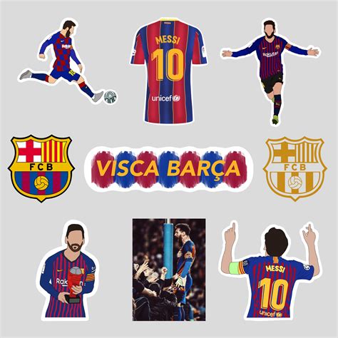Lionel Messi Barcelona Sticker Pack Perfect For Laptop Etsy Messi