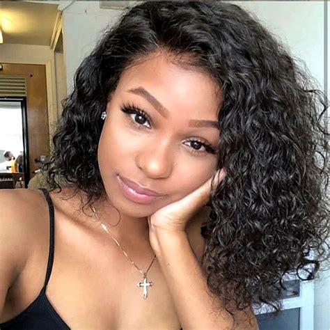 Malaysian Curly Lace Front Wig With Baby Hair Pre Plucked Deep Curly