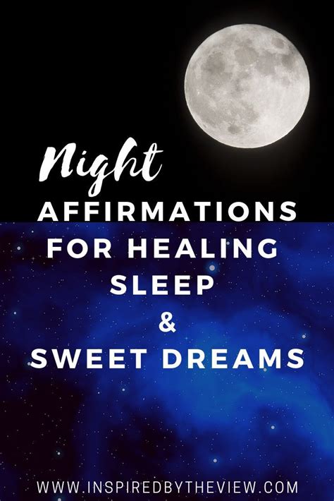 Nighttime Affirmations For Healing Sleep And Sweet Dreams Affirmations