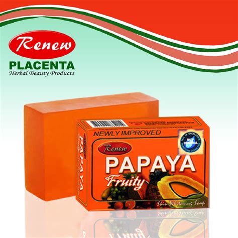 Renew Papaya Herbal Fruity Soap Glam Eva