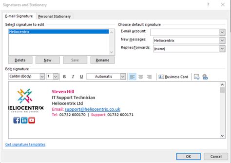 How To Add Signatures In Microsoft Outlook Heliocentrix