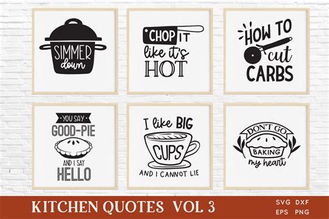 Funny Kitchen Quotes Svg Bundle Vol 3 Gráfico Por Peachycottoncandy