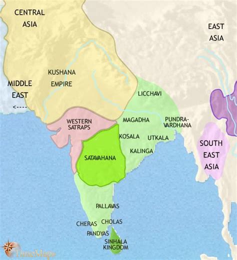Map Of India And South Asia 500 Ce The Gupta Empire Artofit