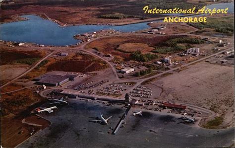 Aerial View Of International Airport Anchorage Ak